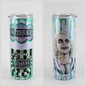 Beetlejuice 25oz Glitter Tumbler